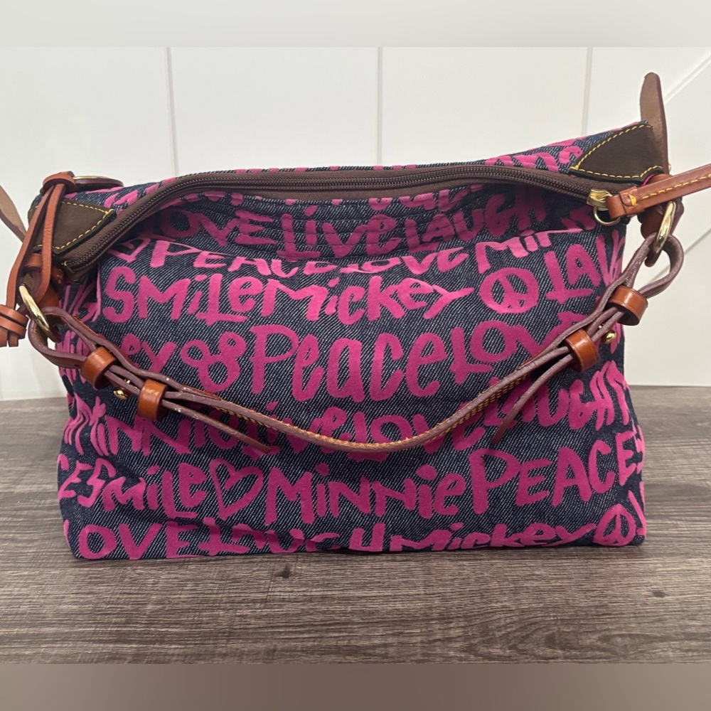NWOT *RARE* Peace Love Mickey Dooney & Bourke Shoulder Bag - Picture 3 of 16
